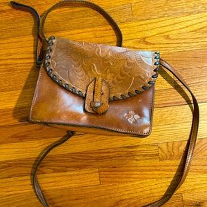Genuine leather crossbody